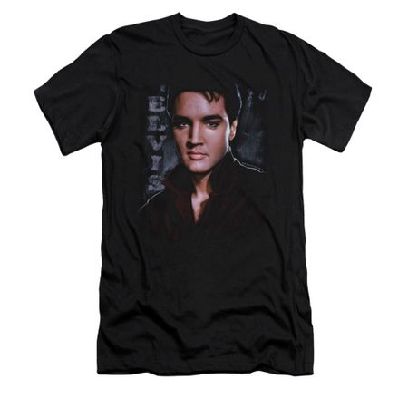 Elvis Presley Shirt Slim Fit Tough Poster Black T-Shirt