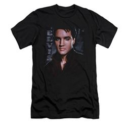 Elvis Presley Shirt Slim Fit Tough Poster Black T-Shirt