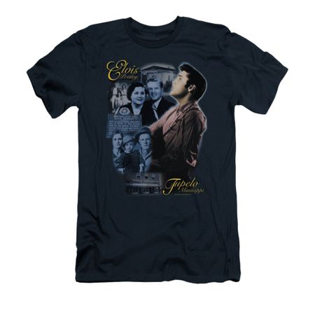 Elvis Presley Shirt Slim Fit Tupelo Navy T-Shirt