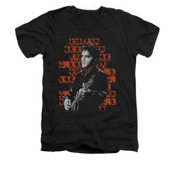 Elvis Presley Shirt Slim Fit V-Neck 1968 Black T-Shirt Elvis Presley Shirt Slim Fit V-Neck 1968 Black T-Shirt