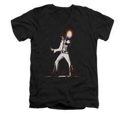 Elvis Presley Shirt Slim Fit V-Neck Glorious Black T-Shirt