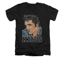 Elvis Presley Shirt Slim Fit V-Neck Graphic Black T-Shirt Elvis Presley Shirt Slim Fit V-Neck Graphic Black T-Shirt