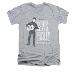Elvis Presley Shirt Slim Fit V-Neck In Person Athletic Heather T-Shirt