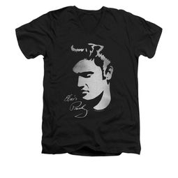 Elvis Presley Shirt Slim Fit V-Neck Simple Face Black T-Shirt Elvis Presley Shirt Slim Fit V-Neck Simple Face Black T-Shirt