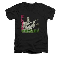 Elvis Presley Shirt Slim Fit V-Neck Sing It Black T-Shirt Elvis Presley Shirt Slim Fit V-Neck Sing It Black T-Shirt