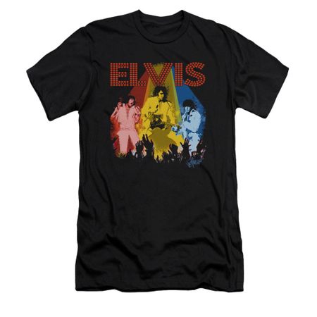 Elvis Presley Shirt Slim Fit Vegas Remembered Black T-Shirt