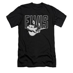 Elvis Presley Shirt Slim Fit White Glow Black T-Shirt
