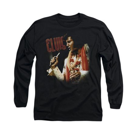 Elvis Presley Shirt Soulful Long Sleeve Black Tee T-Shirt
