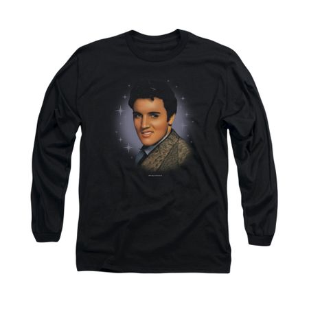 Elvis Presley Shirt Starlite Long Sleeve Black Tee T-Shirt