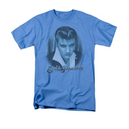 Elvis Presley Shirt Suede Fade Light Blue T-Shirt
