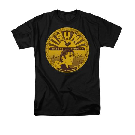 Elvis Presley Shirt Sun Records Full Logo Black T-Shirt