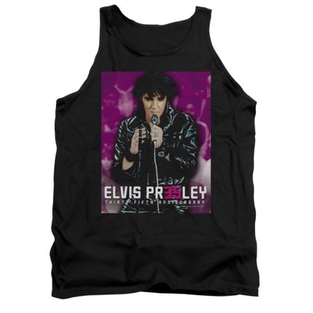 Elvis Presley Shirt Tank Top 35 Leather Black Tanktop