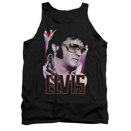 Elvis Presley Shirt Tank Top 70's Star Poster Black Tanktop