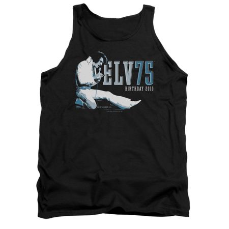 Elvis Presley Shirt Tank Top 75 Logo Black Tanktop