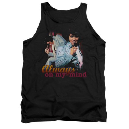 Elvis Presley Shirt Tank Top Always On My Mind Black Tanktop
