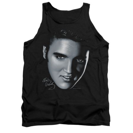 Elvis Presley Shirt Tank Top Big Face Black Tanktop