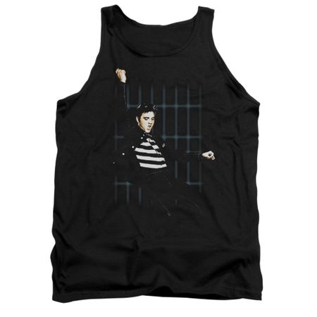 Elvis Presley Shirt Tank Top Blue Bars Black Tanktop