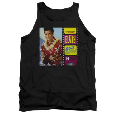 Elvis Presley Shirt Tank Top Blue Hawaii Album Black Tanktop