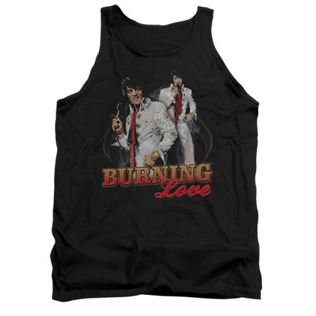 Elvis Presley Shirt Tank Top Burning Love Black Tanktop