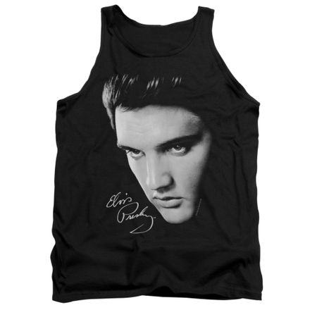 Elvis Presley Shirt Tank Top Face Black Tanktop