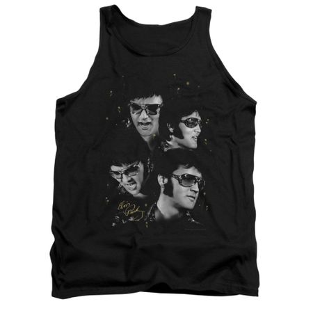 Elvis Presley Shirt Tank Top Faces Black Tanktop