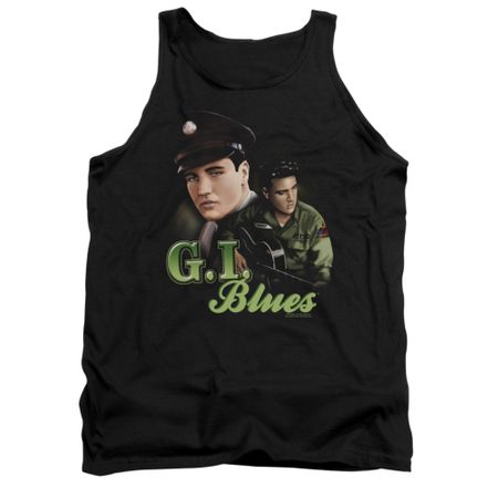 Elvis Presley Shirt Tank Top G.I. Uniform Black Tanktop