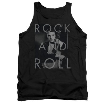 Elvis Presley Shirt Tank Top Guitar Hugging Black Tanktop