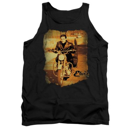 Elvis Presley Shirt Tank Top Hit The Road Black Tanktop