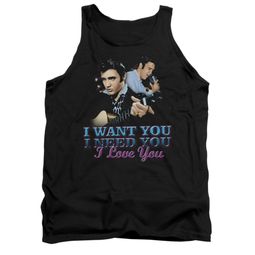 Elvis Presley Shirt Tank Top I Want You Black Tanktop Elvis Presley Shirt Tank Top I Want You Black Tanktop