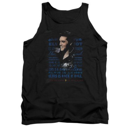 Elvis Presley Shirt Tank Top Icon Black Tanktop