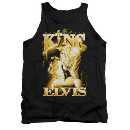 Elvis Presley Shirt Tank Top In Gold Black Tanktop