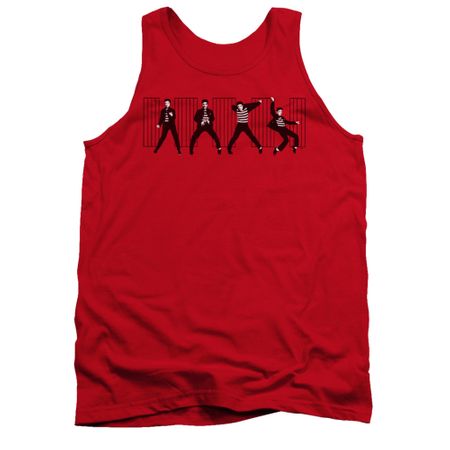 Elvis Presley Shirt Tank Top Jailhouse Rock Red Tanktop