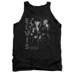 Elvis Presley Shirt Tank Top Leathered 68 Black Tanktop