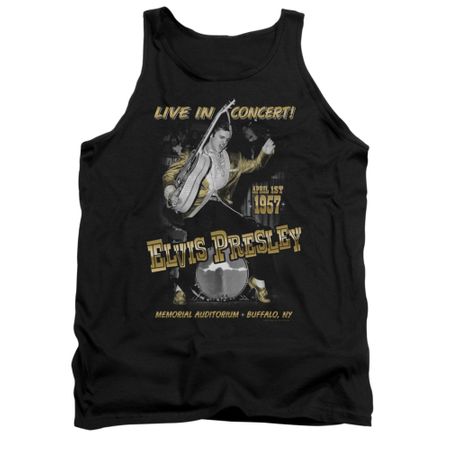 Elvis Presley Shirt Tank Top Live In Buffalo Black Tanktop