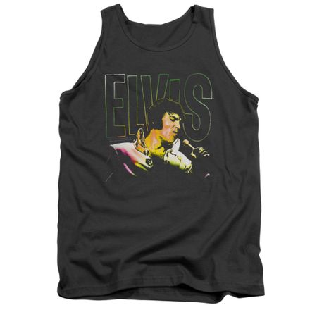 Elvis Presley Shirt Tank Top Multicolored Charcoal Tanktop