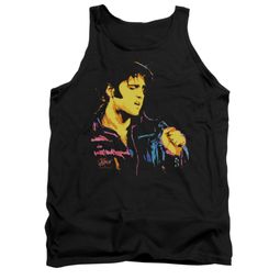 Elvis Presley Shirt Tank Top Neon Outline Black Tanktop