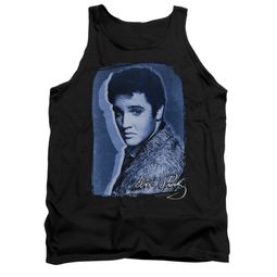 Elvis Presley Shirt Tank Top Overlay Black Tanktop