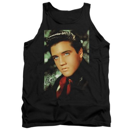 Elvis Presley Shirt Tank Top Red Scarf Black Tanktop