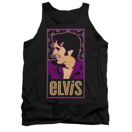 Elvis Presley Shirt Tank Top Retro Painting Black Tanktop