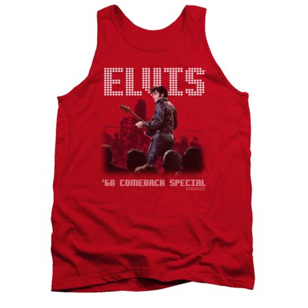 Elvis Presley Shirt Tank Top Return Of The King Red Tanktop