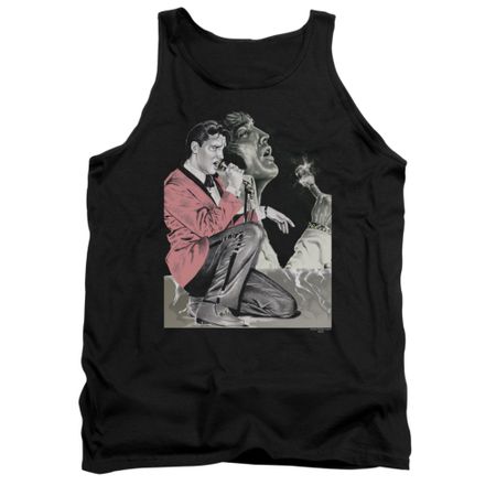 Elvis Presley Shirt Tank Top Rock N Roll Smoke Black Tanktop