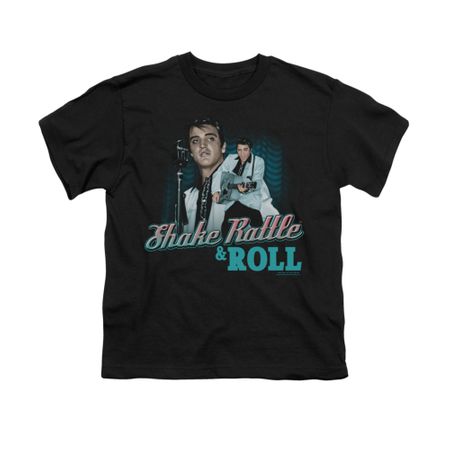Elvis Presley Shirt Tank Top Shake Rattle And Roll Black Tanktop