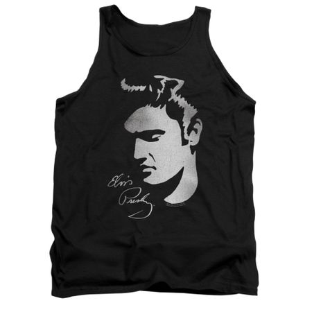 Elvis Presley Shirt Tank Top Simple Face Black Tanktop