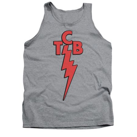 Elvis Presley Shirt Tank Top TCB Athletic Heather Tanktop