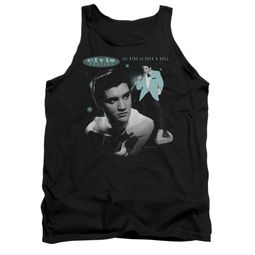Elvis Presley Shirt Tank Top Teal Potrait Black Tanktop