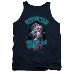 Elvis Presley Shirt Tank Top Total Trouble Soundtrack Navy Tanktop Elvis Presley Shirt Tank Top Total Trouble Soundtrack Navy Tanktop