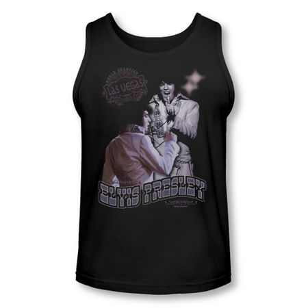 Elvis Presley Shirt Tank Top Violet Vegas Black Tanktop