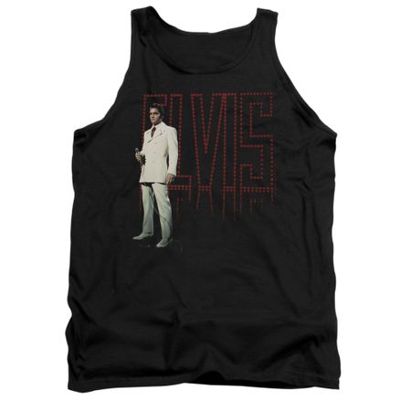 Elvis Presley Shirt Tank Top White Suit Black Tanktop