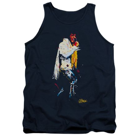 Elvis Presley Shirt Tank Top Yellow Scarf Navy Tanktop