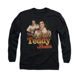 Elvis Presley Shirt Teddy Bears Long Sleeve Black Tee T-Shirt
